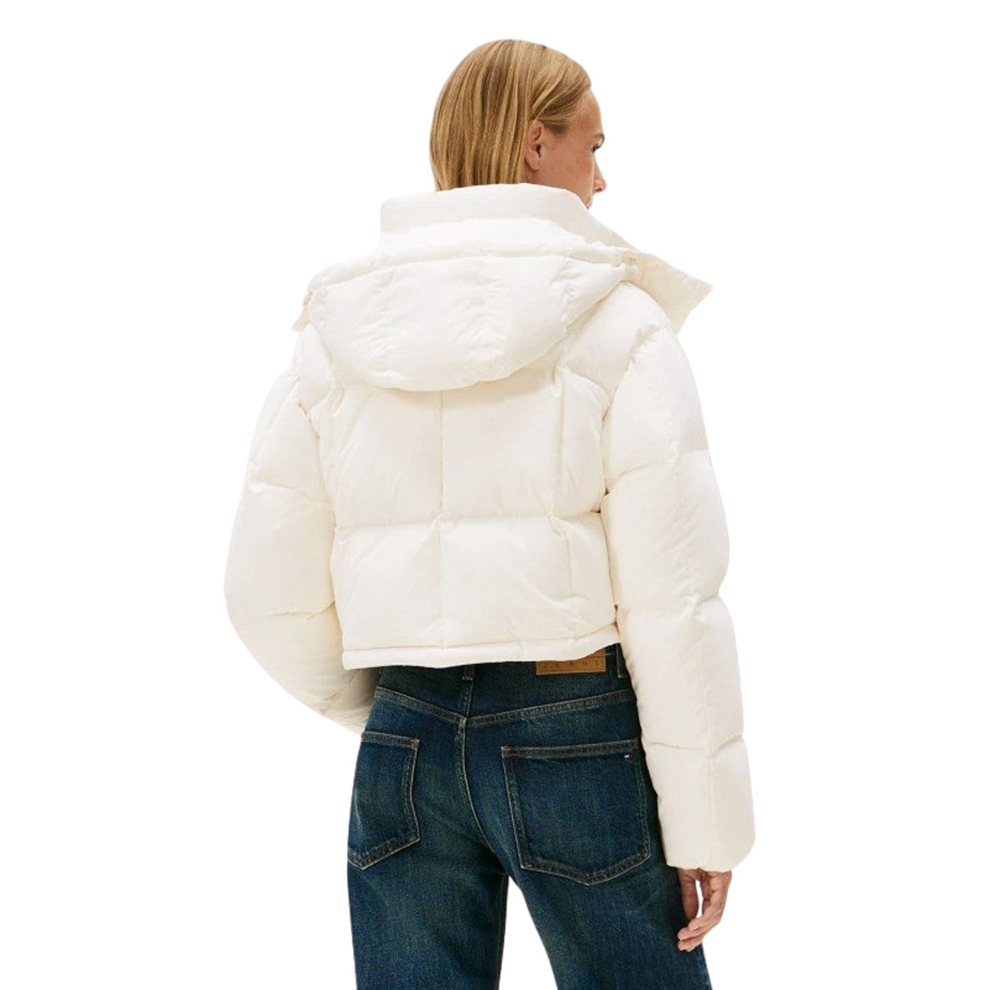 Tommy Hilfiger Alaska Grid Cropped Winter Jacket Women | Plutosport